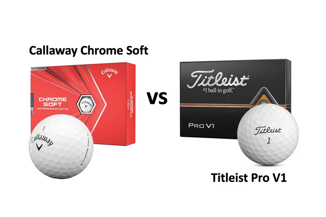 Jämförelse av Titleist Pro V1 & Pro V1x med Callaway Chrome Soft